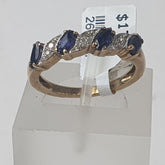 LADIES 9CT DIAMOND RING 3.0GMS Ring Size M 1/2 / 7 US